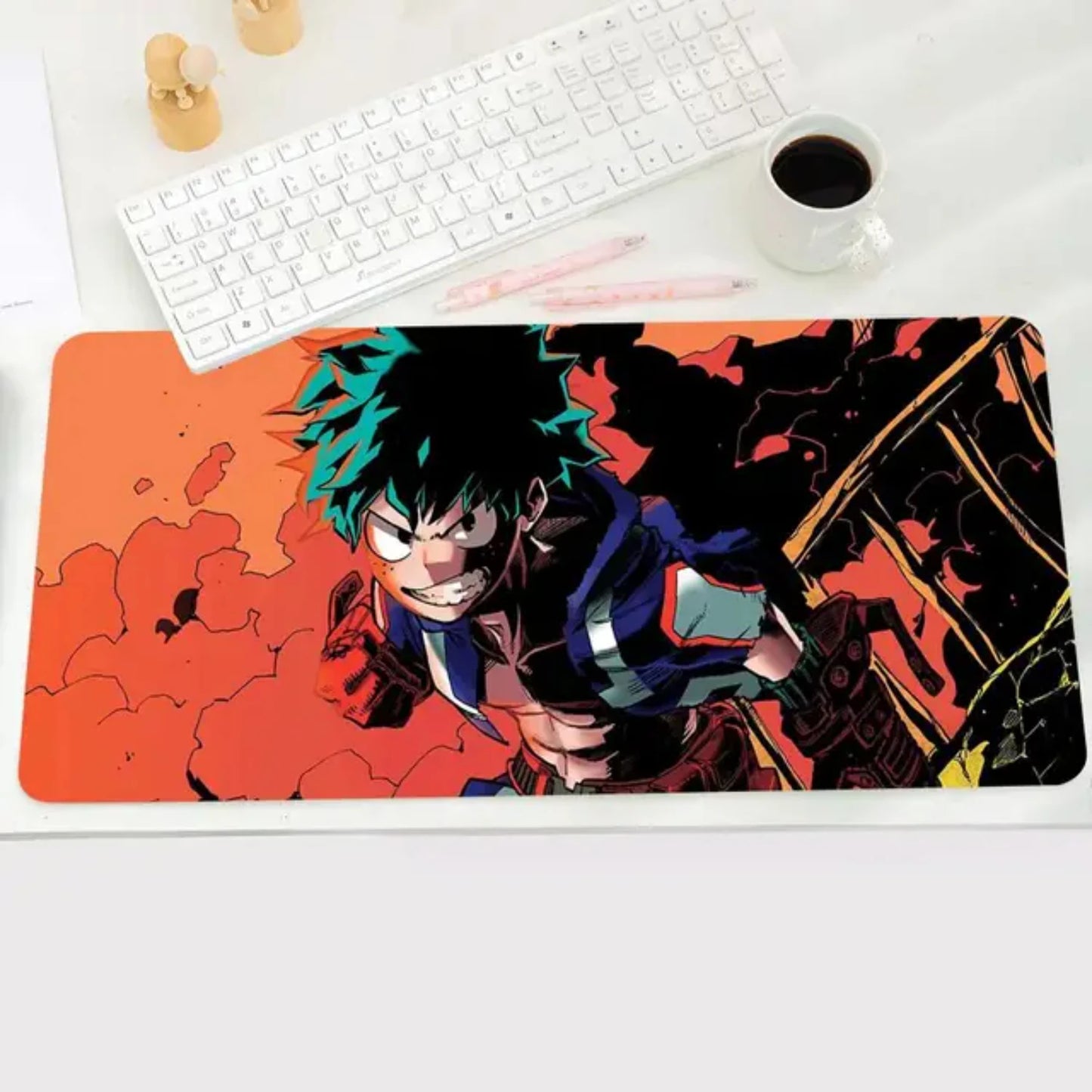 Hero Academia Izuku Midoriya Mouse Pad Large Anime Desk Mat Luxury Desktop Cartoon Gaming Keyboard Office Computer Cushion