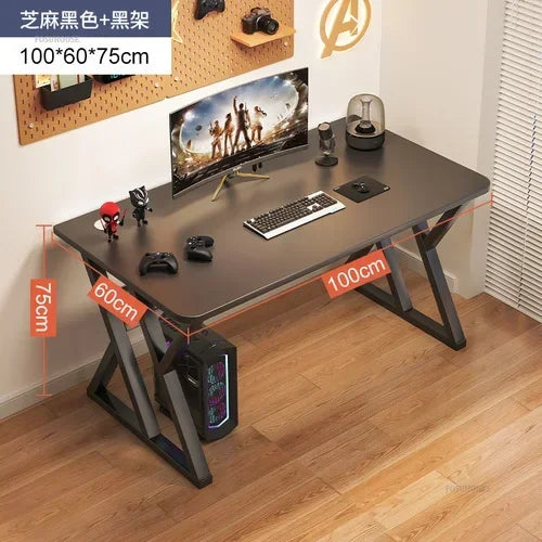 E-sports Gaming Table and Chair Combination Nordic Desktop Computer Desks Simple Home Bedroom Bookshelf Integrated Student Desk