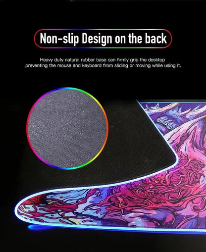 Goth Annie XXL RGB Gaming Mouse Pad - League of Legends LED Gamer Mat