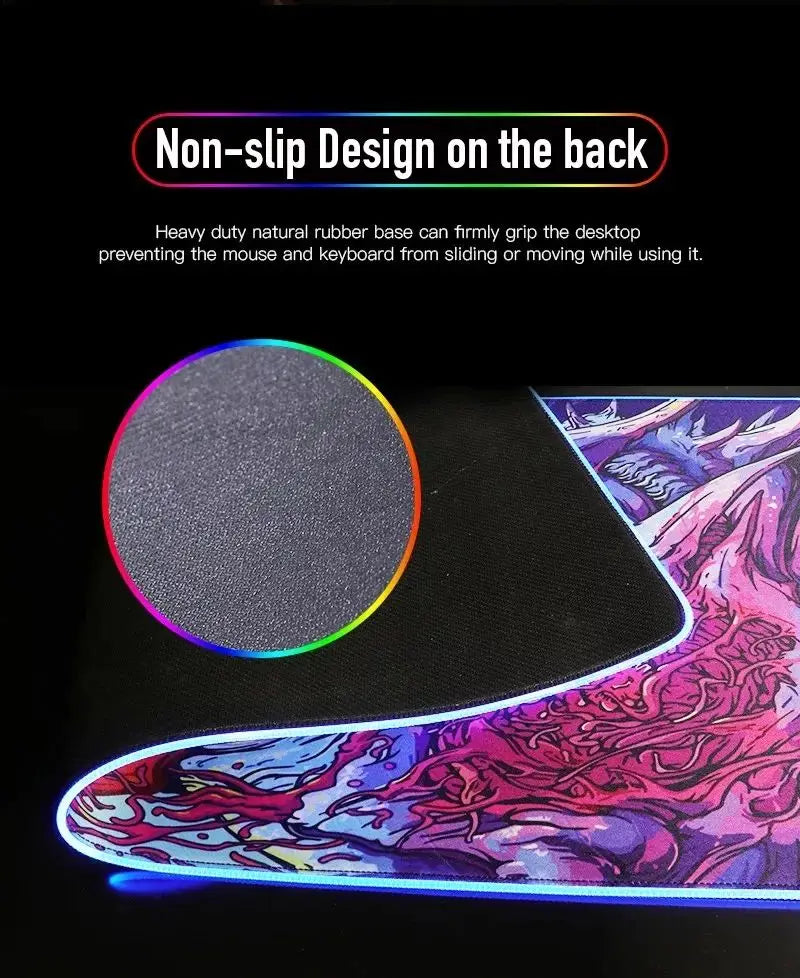 Rei Ayanami Neon Genesis Evangelion XXL RGB Gaming Mouse Pad - LED Gamer Floor Mat