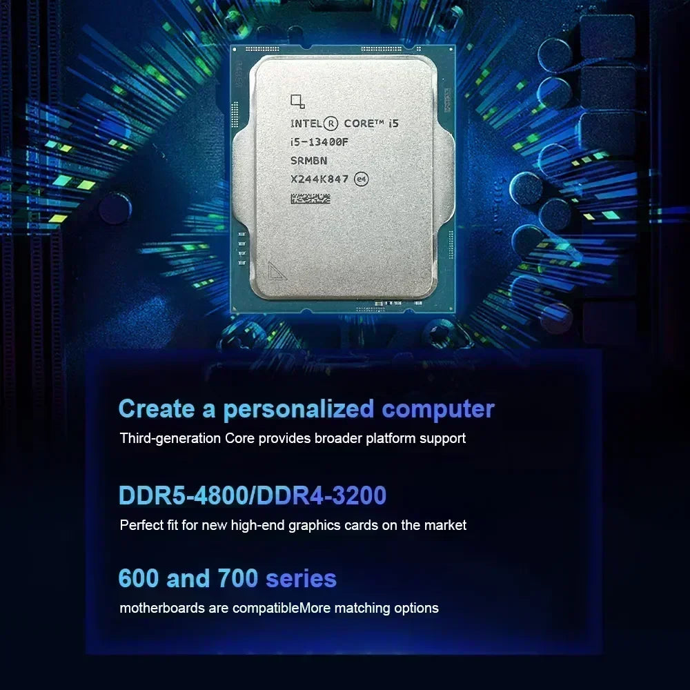 Intel Core i5-13400F Processor – 10 Cores, 20 Threads, LGA 1700, 4.6GHz Max Boost (No Cooler)