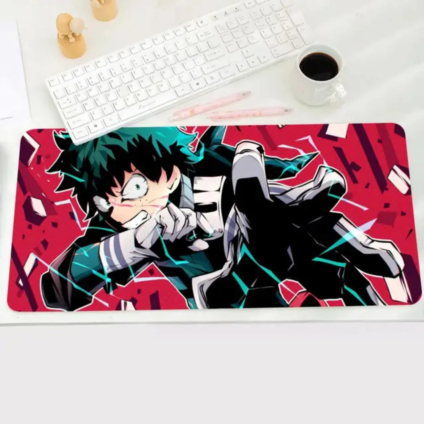 Hero Academia Izuku Midoriya Mouse Pad Large Anime Desk Mat Luxury Desktop Cartoon Gaming Keyboard Office Computer Cushion