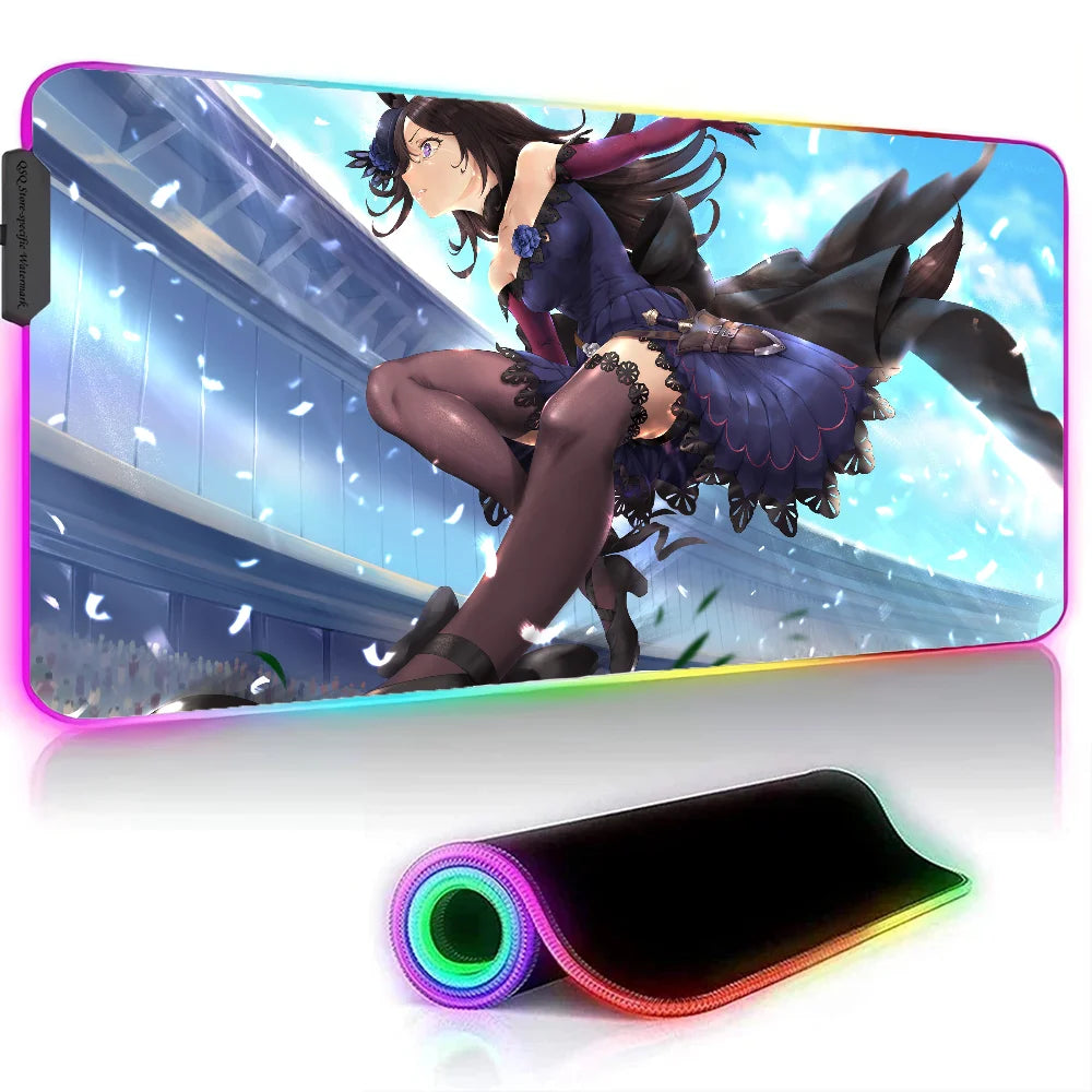 Uma Musume Pretty Derby XXL RGB Gaming Mouse Pad - Large LED Gamer Mat