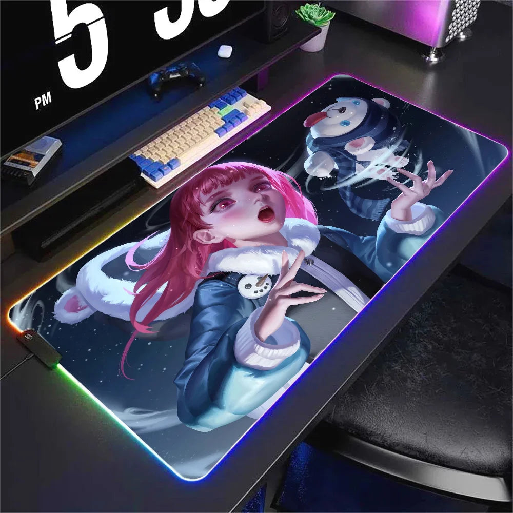 Frostfire Annie XXL RGB Gaming Mouse Pad - League of Legends LED Gamer Mat