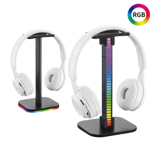 Universal RGB Headphone Stand – Gaming Headset Holder, Luminous Bracket with USB Power, Voice-Activated LED