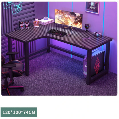 Modern L-Shaped Corner Gaming Desk - Wooden Desktop Computer Table for Home & Office