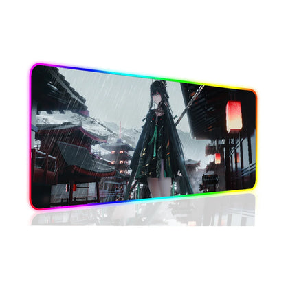 Punishing Gray Raven XXL RGB Gaming Mouse Pad - Large LED Gamer Mat