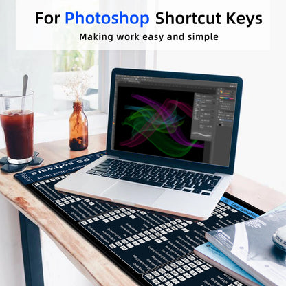 EXCO Photo & Video Editing Shortcuts Mouse Pad – Large Extended Non-Slip Desk Mat