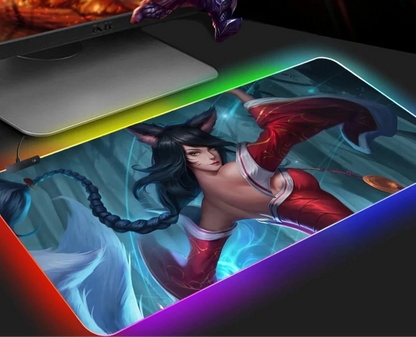 KDA Ahri RGB Gaming Mouse Pad - LED Backlit Mat (300 x 700 x 4mm)