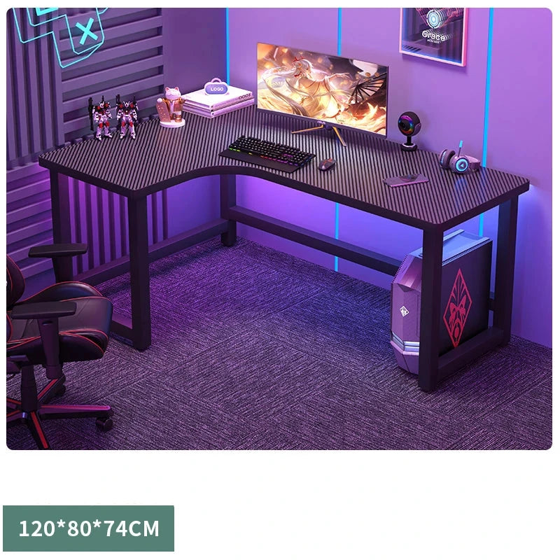 Modern L-Shaped Corner Gaming Desk - Wooden Desktop Computer Table for Home & Office