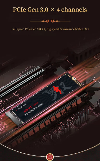 Huadisk NVMe M.2 SSD – 512GB/1TB, PCIe 3.0 x4, 3000MB/s Read, High-Performance Internal SSD for Gaming & Workstations