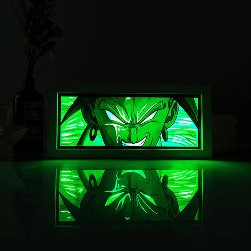 One Piece  anime series photo frame paper carving light paper-cut light atmosphere night light remote control colorful light box