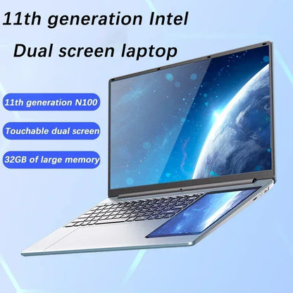 Dual-Screen 15.6"+7" High-Performance Laptop - Touchscreen, 2TB SSD