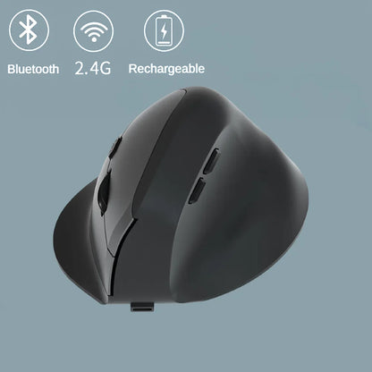 1600DPI Rechargeable Wireless & Bluetooth Ergonomic Mouse