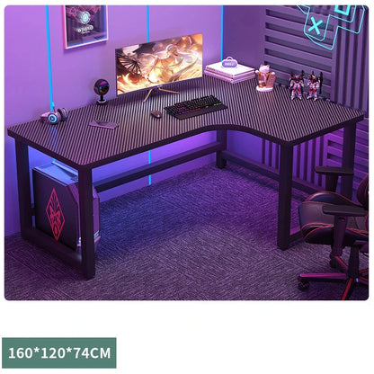 Modern L-Shaped Corner Gaming Desk - Wooden Desktop Computer Table for Home & Office