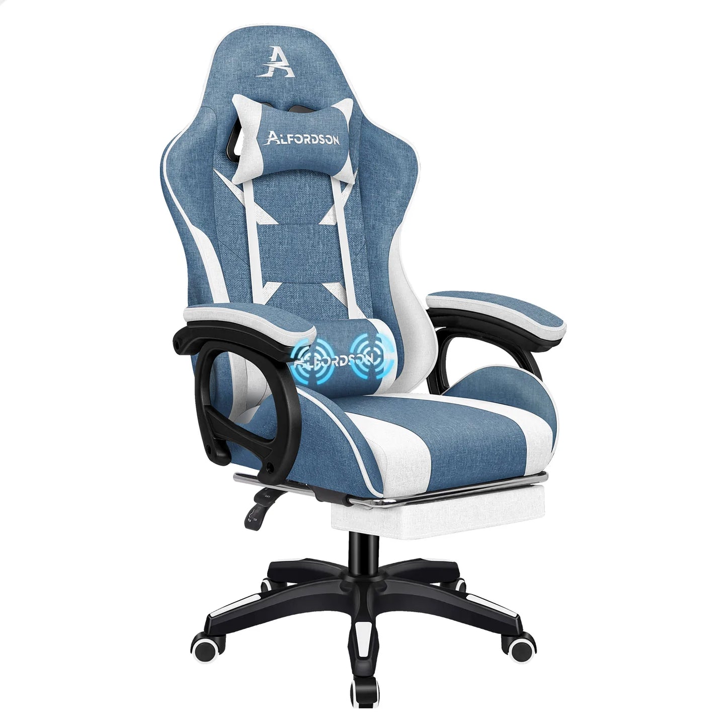 Alfordson Gaming Office Chair – Racing-Style Ergonomic Massage Chair with Footrest