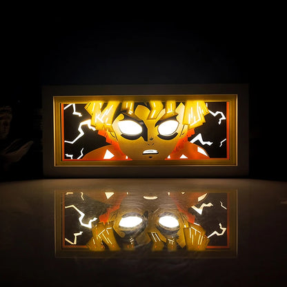 One Piece  anime series photo frame paper carving light paper-cut light atmosphere night light remote control colorful light box