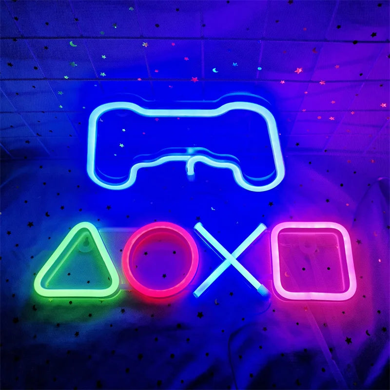 Game on Gamer LED Sign USB Powered Game Player LED Neon Sign for Wall Decor Game Room Decor Area Man Cave Pub Gift for Boys