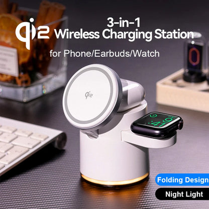 3-in-1 Wireless Charging Station Fast Charger