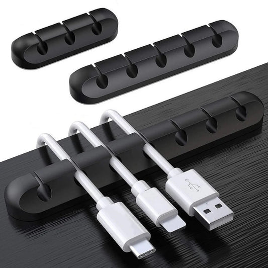 NNBILI Silicone USB Cable Organizer Cable Winder Desktop Tidy Management Clips Cable Holder for Mouse Headphone Wire Organizer