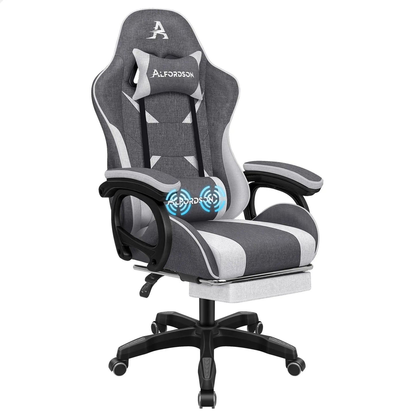 Alfordson Gaming Office Chair – Racing-Style Ergonomic Massage Chair with Footrest