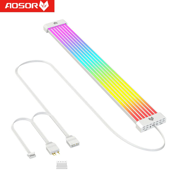 COOLMOON AOSOR Lamp Tape PC Backlight Flexible Mounting Light 5V ARGB Aura Sync Flexible LED Light Bendable for 8P Graphics Card