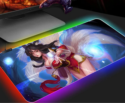 KDA Ahri RGB Gaming Mouse Pad - LED Backlit Mat (300 x 700 x 4mm)