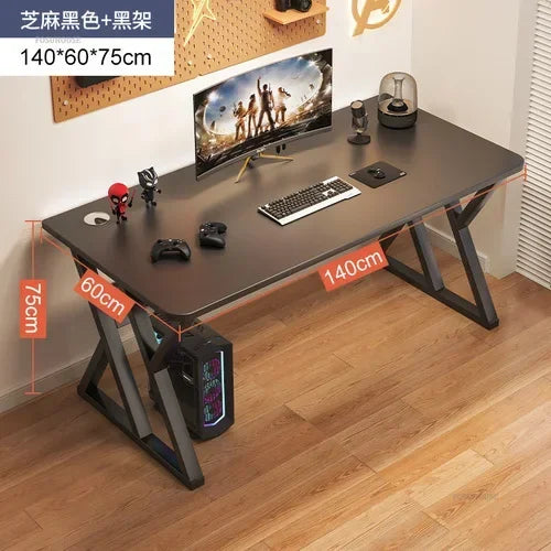E-sports Gaming Table and Chair Combination Nordic Desktop Computer Desks Simple Home Bedroom Bookshelf Integrated Student Desk