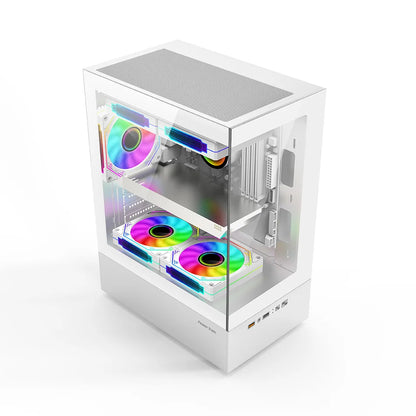 Power Train Illusionary Realm PC Case – M-ATX/ITX, Side Transparent Panel, 240mm Water Cooling Support