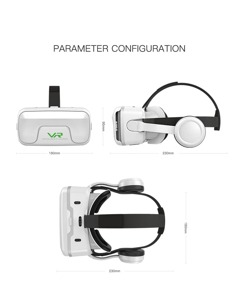 VR Glasses Virtual Reality Headset Viar Devices Helmet 3D Lenses Smart Goggles For Smartphones Phone Mobile Gogle Game Accessory