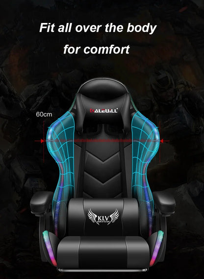 RGB Gaming Chair with Built-in Speakers & LED Lighting