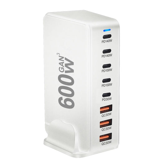 600W GaN Fast Charging Desktop Charger – Multi-Function PD3.1 USB-C Adapter (US/EU/UK/AU Plug)