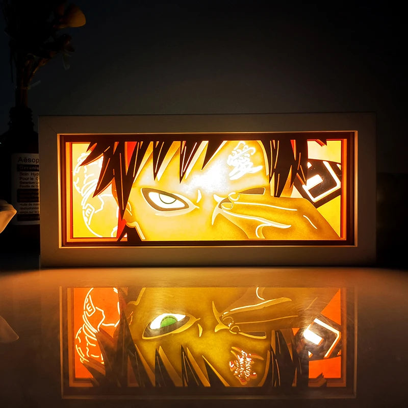 One Piece  anime series photo frame paper carving light paper-cut light atmosphere night light remote control colorful light box