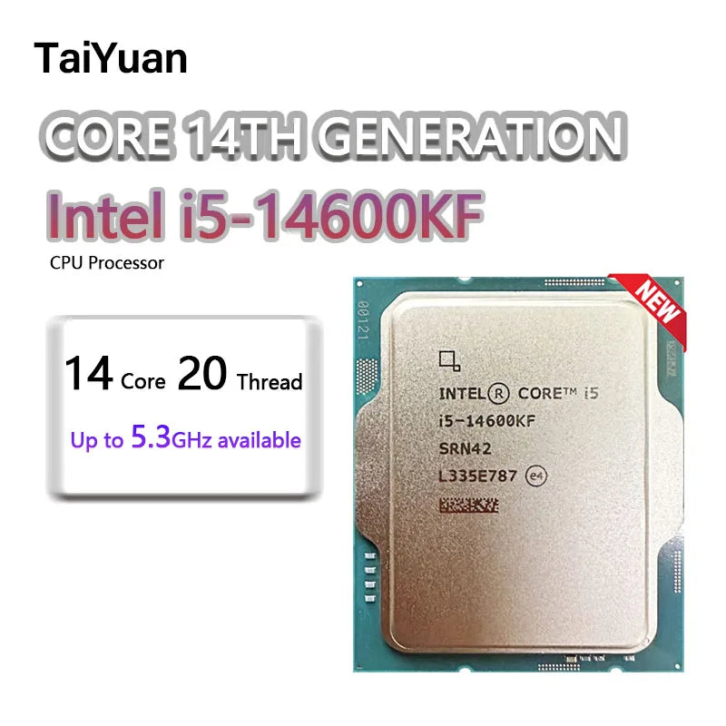 Intel Core i5-14600KF Processor – 14 Cores, 20 Threads, LGA 1700, 5.3GHz Max Boost (No Cooler)