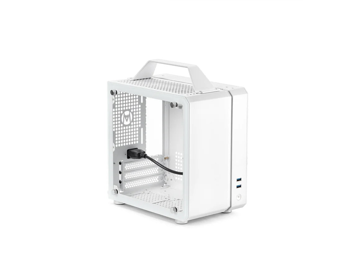 Mechanic Master C24 Sugar Cube Mini ITX PC Case – Compact Aluminum Chassis with Tempered Glass & Type-C Port