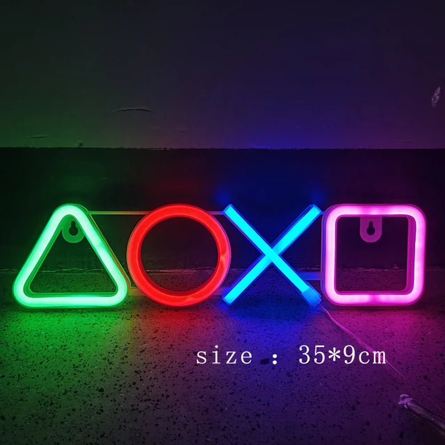 Game on Gamer LED Sign USB Powered Game Player LED Neon Sign for Wall Decor Game Room Decor Area Man Cave Pub Gift for Boys