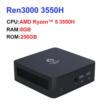 GenMachine Mini PC AMD Ryzen 5 3550H – 8GB/256GB or 16GB/512GB with Windows 10/11