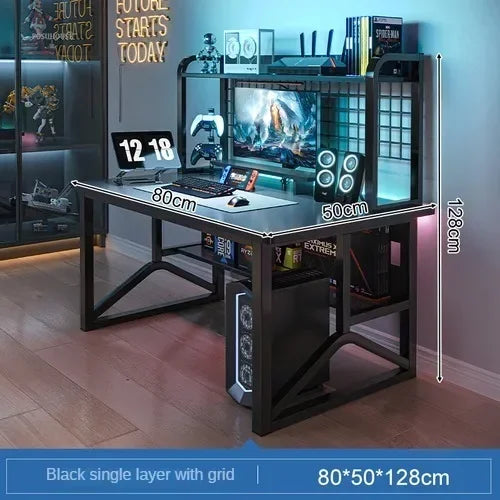 E-sports Gaming Table and Chair Combination Nordic Desktop Computer Desks Simple Home Bedroom Bookshelf Integrated Student Desk