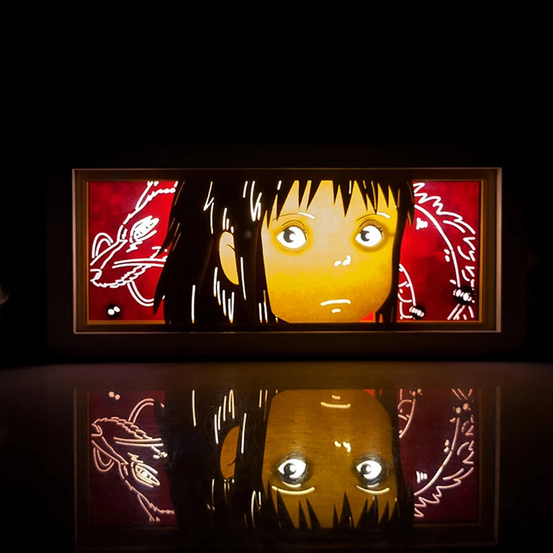 One Piece  anime series photo frame paper carving light paper-cut light atmosphere night light remote control colorful light box