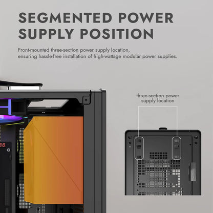 DarkFlash WD200 Portable Handheld PC Case – M-ATX/ITX, Aluminum & Wood Edition, USB 3.0 Type-C, DIY Gaming Chassis