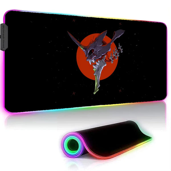 Rei Ayanami Neon Genesis Evangelion XXL RGB Gaming Mouse Pad - LED Gamer Floor Mat