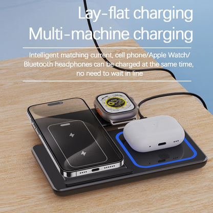 30W 3-in-1 Fast Wireless Charging Station