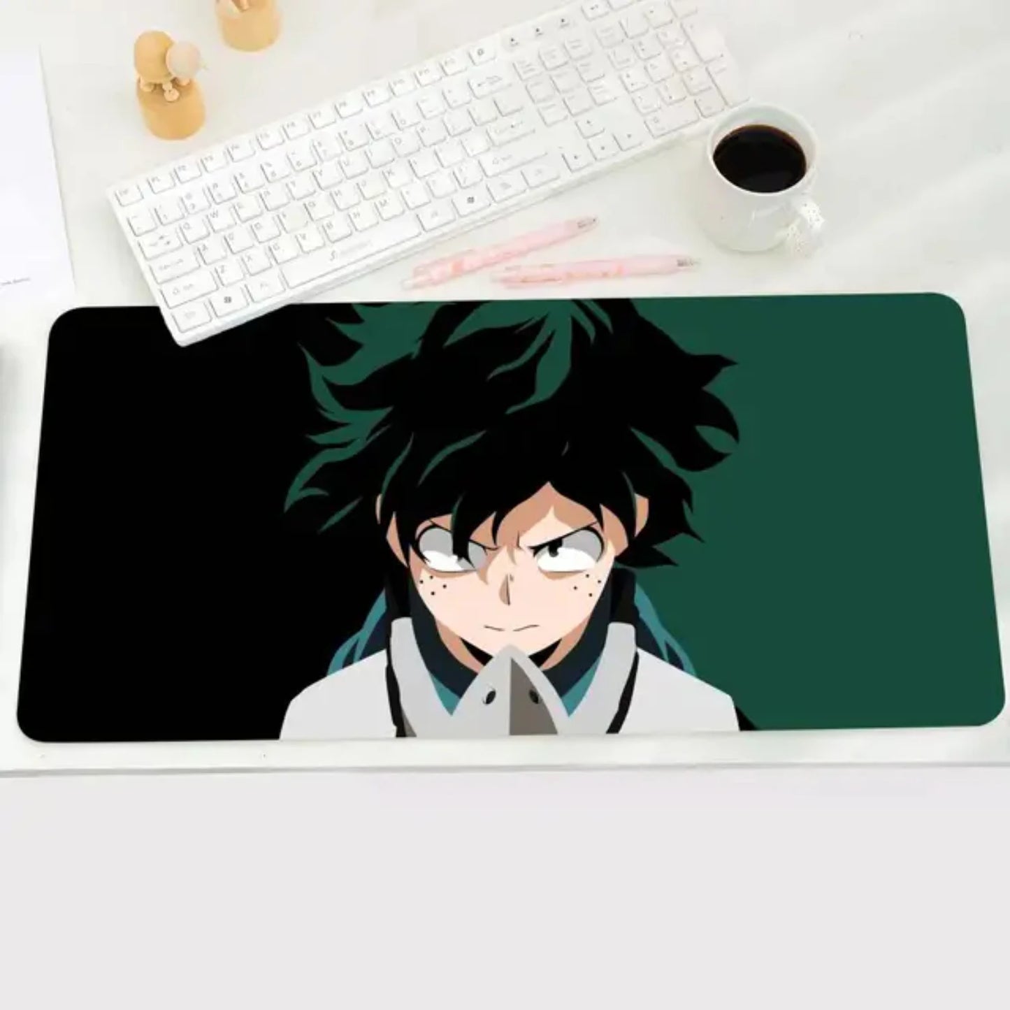 Hero Academia Izuku Midoriya Mouse Pad Large Anime Desk Mat Luxury Desktop Cartoon Gaming Keyboard Office Computer Cushion