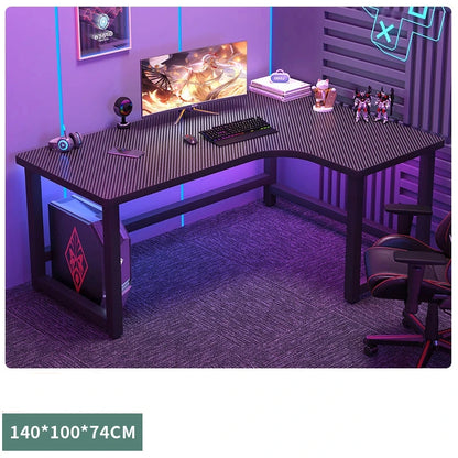 Modern L-Shaped Corner Gaming Desk - Wooden Desktop Computer Table for Home & Office