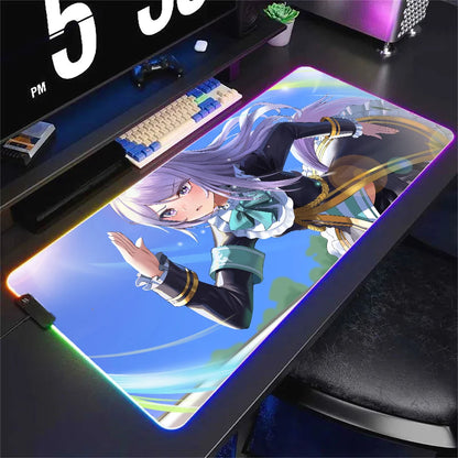 Uma Musume Pretty Derby XXL RGB Gaming Mouse Pad - Large LED Gamer Mat