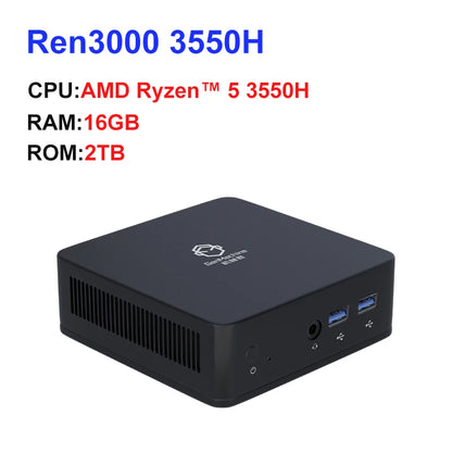 GenMachine Mini PC AMD Ryzen 5 3550H – 8GB/256GB or 16GB/512GB with Windows 10/11