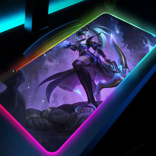 Vayne League of Legends XXL RGB Gaming Mouse Pad - Large LED Gamer Mat