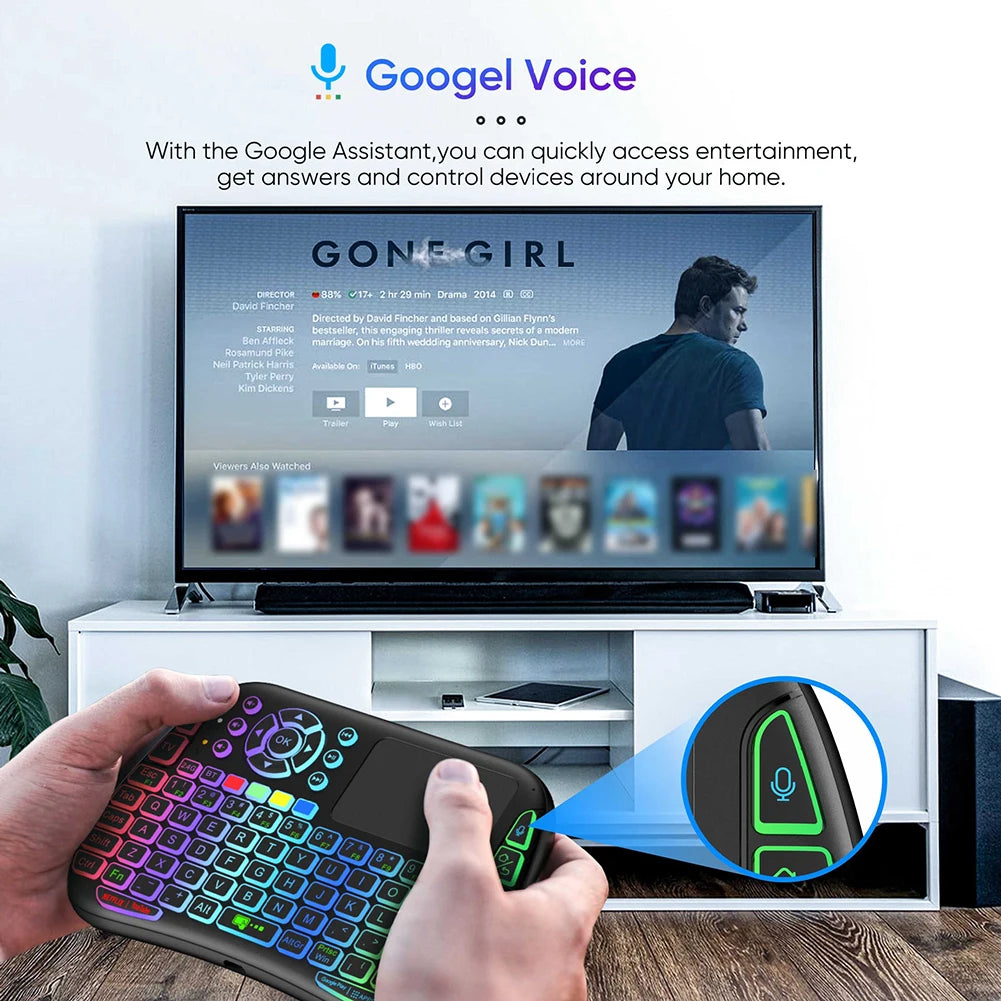 Keyboard With USB Receiver Wireless Touchpad Type C Rechargeable 2.4G/Bluetooth-compatible Learn Exclusive Keys for Mac OS Linux