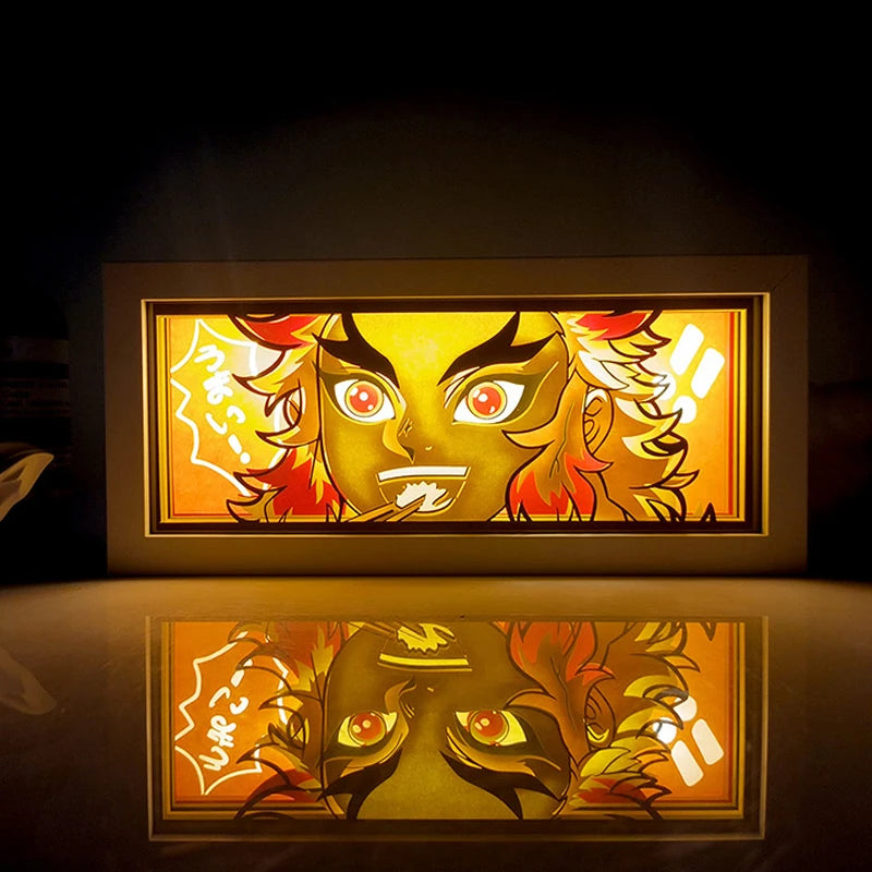 One Piece  anime series photo frame paper carving light paper-cut light atmosphere night light remote control colorful light box