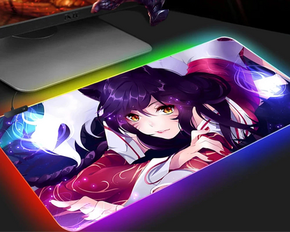 KDA Ahri RGB Gaming Mouse Pad - LED Backlit Mat (300 x 700 x 4mm)